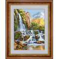 Алмазна вишивка Dream Art Пейзаж з водоспадом (повна зашивка, квадратне каміння) (DA-30115, Без підрамника)