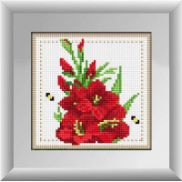 Алмазна вишивкаDream Art Букетик з гладіолусами (повна зашивка, квадратне каміння) (DA-30136, Без підрамника)