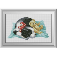 Картина з мозаїки Dream Art Спляче цуценя (DA-30587, Без підрамника)