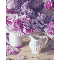 AS0243 Малювання за цифрами Аромат бузку та півонії ArtStory AS0243 Малювання за цифрами Аромат бузку та півонії ArtStory