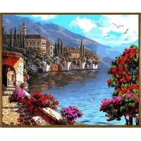 NB923R Картина за номерами Літній куточок (в рамі) Babylon NB923R Картина за номерами Літній куточок (в рамі) Babylon