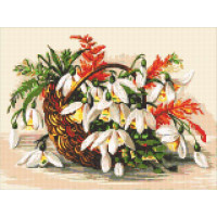 Малювання камінням на полотні ТМ Алмазна мозаїка Квіти в кошичку (DM-314, Без підрамника) Малювання камінням на полотні ТМ Алмазна мозаїка Квіти в кошичку (DM-314, Без підрамника)