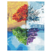 Картина з мозаїки Алмазна мозаїка Чотири пори року (EF310, Без підрамника)