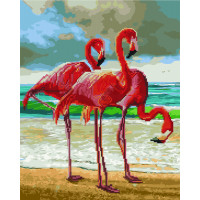 GZS1105 Алмазна картина Рожевий фламінго Rainbow Art