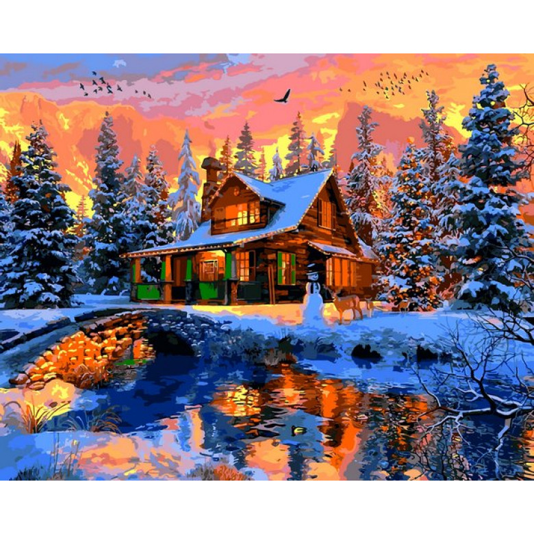 VP1264 Картина за номерами Різдво у Скелястих горах. Домінік Девісон Babylon