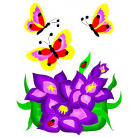 ASK024 Картина за номерами Метелики (Без коробки) ArtStory