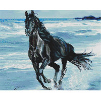Алмазна вишивкаБрашмі Чорний скакун (GF3856, На підрамнику)
