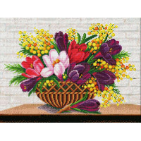 Набір вишивка алмазна ТМ Алмазна мозаїка Весняний букетик (DMF-205, На підрамнику)