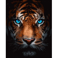 BK-GX43305 Картина за номерами Блакитноокий тигр
