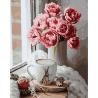 BK-GX43258 Розмальовка для дорослих Чарівні півонії