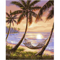 SR-SY6591 Картина за цифрами Відпочинок на гамакуStrateg SR-SY6591 Картина за цифрами Відпочинок на гамакуStrateg