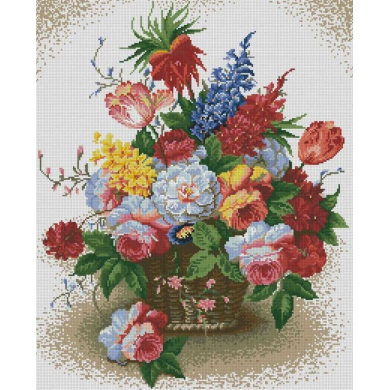 Набір алмазної мозаїки Dream Art Кошик квітів (53 х 65 см) (DA-31533, Без підрамника)