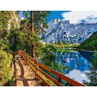 SR-SY6207 Картина за номерами Стежка протягом гірського озераStrateg SR-SY6207 Картина за номерами Стежка протягом гірського озераStrateg
