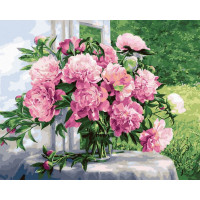 ANG292 Картина по цифрам Букет півоніїRaskraski ANG292 Картина по цифрам Букет півоніїRaskraski