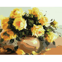 SR-GS117 Картина за номерами Жовті трояндиStrateg SR-GS117 Картина за номерами Жовті трояндиStrateg