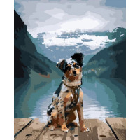 SR-B-GS603 Живопис по номерам Бордер-коллі серед гірStrateg SR-B-GS603 Живопис по номерам Бордер-коллі серед гірStrateg