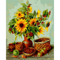 VP120 Картина за номерами Соняшники та журавлина Babylon VP120 Картина за номерами Соняшники та журавлина Babylon
