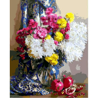 VP332 Розмальовка за цифрами Хризантеми та гранати Бебілон VP332 Розмальовка за цифрами Хризантеми та гранати Бебілон