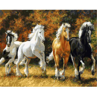 BK-GX3257 Картина розмальовка Шляхетні коні