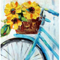 Алмазна вишивкаТМ Алмазна мозаїка Букет соняшників (DM-098, Без підрамника)