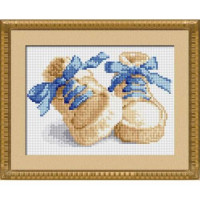 Алмазна техніка Dream Art Перші кроки - синій (повна зашивка, квадратне каміння) (DA-30017, Без підрамника)