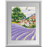 Картина алмазна вишивка Dream Art Лавандове поле (повна зашивка, квадратне каміння) (DA-30040, Без підрамника)