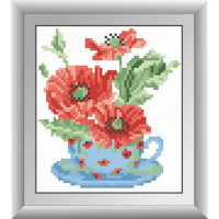 Набір вишивка алмазна Dream Art Маки в чашці (DA-30344M, Без підрамника) Набір вишивка алмазна Dream Art Маки в чашці (DA-30344M, Без підрамника)