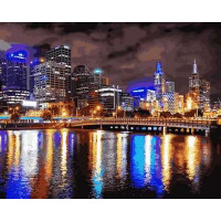 VP729 Малюнок за цифрами Мельбурн. Ніч Австралія Babylon VP729 Малюнок за цифрами Мельбурн. Ніч Австралія Babylon