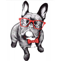 AS0070 Розмальовка за цифрами Розумний бульдог ArtStory AS0070 Розмальовка за цифрами Розумний бульдог ArtStory