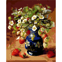 AS0116 Картина розмальовка Полуничний натюрморт ArtStory AS0116 Картина розмальовка Полуничний натюрморт ArtStory