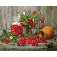AS0131 Картина розмальовка Суничний натюрморт ArtStory AS0131 Картина розмальовка Суничний натюрморт ArtStory