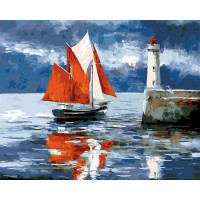 AS0152 Картина розмальовка Пристань із маяком ArtStory AS0152 Картина розмальовка Пристань із маяком ArtStory