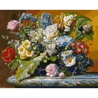 VP1047 Картина за номерами Розкішний букет та метелик Babylon VP1047 Картина за номерами Розкішний букет та метелик Babylon