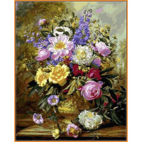 NB1058R Картина за номерами Букет білих та жовтих роз (в рамі)Babylon NB1058R Картина за номерами Букет білих та жовтих роз (в рамі)Babylon