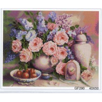 Алмазна живопис Алмазна мозаїка Троянди та фрукти (DGF001, Без підрамника)