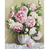Малювання камінням на полотні Алмазна мозаїка Ваза з півонією (GF1625, Без підрамника) Малювання камінням на полотні Алмазна мозаїка Ваза з півонією (GF1625, Без підрамника)