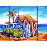 RA-AS0203 Картина за номерами по дереву На відпочинку Rainbow Art