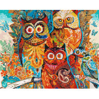 GZS1003 Алмазна картина Совушки Rainbow Art