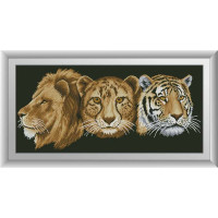 Набір діамантова мозаїка Dream Art Хижі кішки (DA-30701, Без підрамника)