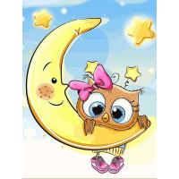 VK227 Полотно для малювання Совенок на місяць Babylon VK227 Полотно для малювання Совенок на місяць Babylon