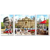 VPT044 Рисунок за цифрами Триптих Римські канікули Babylon
