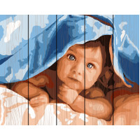 RA-GXT26975 Картина за номерами з дерева Схованки під ковдрою