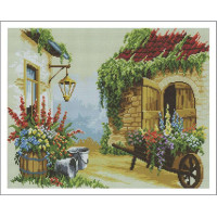 Картина із мозаїки Алмазна мозаїка Затишний двір (GF180, Без підрамника)