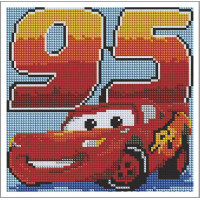 Картина зі страз Алмазна мозаїка Тачки. Блискавка Маккуїн (BF536, Без підрамника)