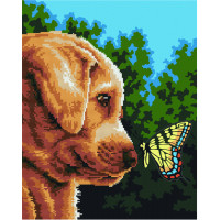GZS1069 Алмазні картини Цуценя та метелик Rainbow Art GZS1069 Алмазні картини Цуценя та метелик Rainbow Art