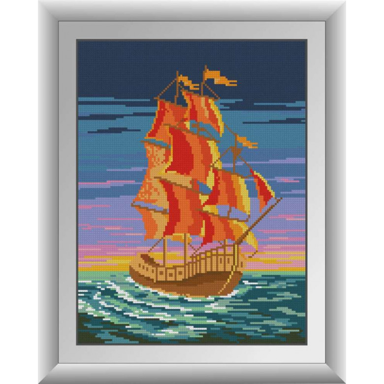 Картина із мозаїки Dream Art Корабель (DA-30924, Без підрамника)