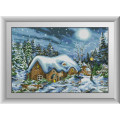 Картина зі страз Dream Art Будинок у снігу (DA-31035, Без підрамника)