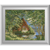 Картина діамантова вишивка Dream Art Лісовий будиночок (DA-31063, Без підрамника) Картина діамантова вишивка Dream Art Лісовий будиночок (DA-31063, Без підрамника)