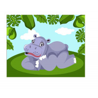 ASK038 Картина за номерами Бегемотик ArtStory