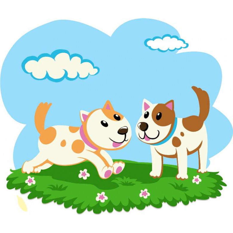 ASK046 Картина за номерами Цуценята ArtStory